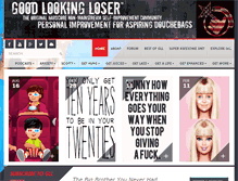 Tablet Screenshot of goodlookingloser.com